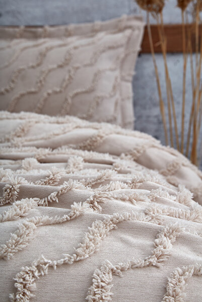 Nazik Home Terra Plush Linen Textured Double Bedspread