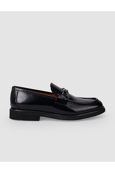 Cabani 100% Genuine Leather Black Opening Buckle Men's Classic Shoes