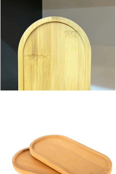 OneHouse 23X12 Bamboo Oil Pot Soap Stand - Multi-Purpose Presenter