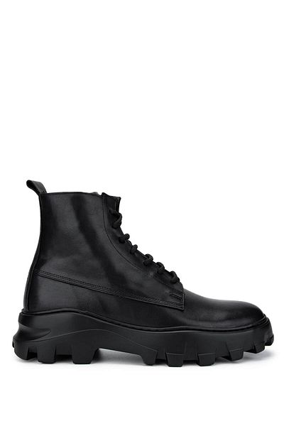 Tamer Tanca Men's Genuine Leather Black Leather Casual Boots