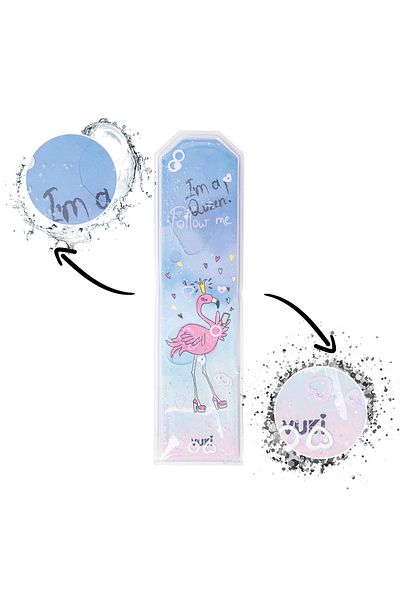 VUKİ Βιβλιοδείκτης με μοτίβο Flamingo Glittery Water