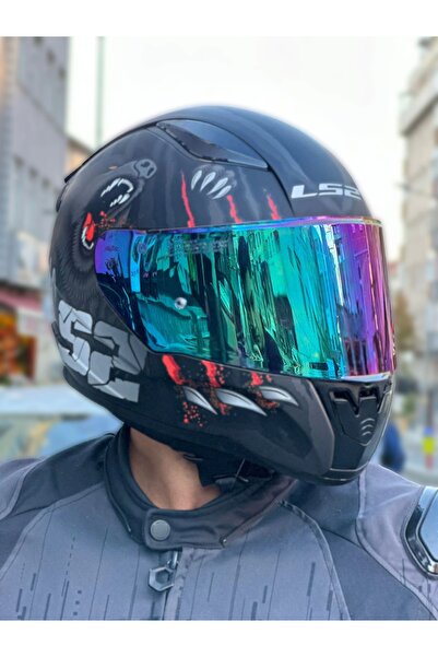 LS2 Rapıd 2 Clawn Mat Siyah-gri-kırmızı Kask