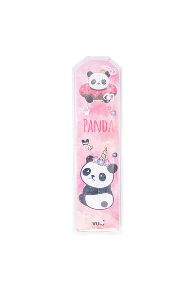 VUKİ Ασημί ζουμερό σελιδοδείκτη με σχέδιο Panda