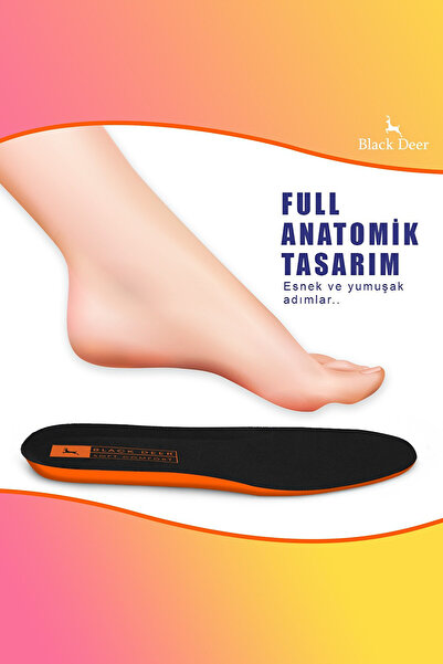 BLACK DEER X30 Yumuşak Ortopedik Tabanlık,rahat Tabanlık,konfor Tabanı,spor Tabanlığı,erkek,kadın,siyah