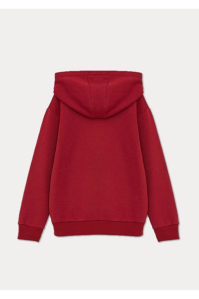 DFN Kids 4,5,6,7,8,9,10 Years Old Children's Unprinted Winter Thick Hooded Kangaroo Pocket Sweatshirt