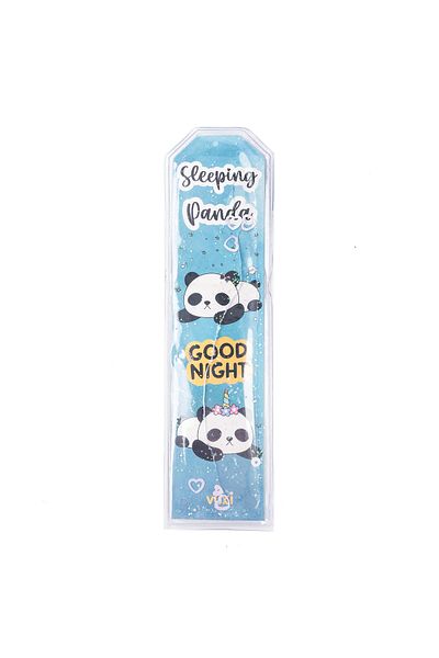 VUKİ Semn de carte cu model panda argintiu