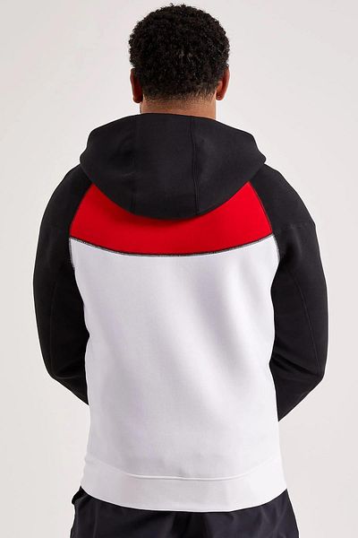 Nike Tech Fleece Full Zip Windrunner με καπάκι Unisex Hoodie Λευκό Κόκκινο Μαύρο