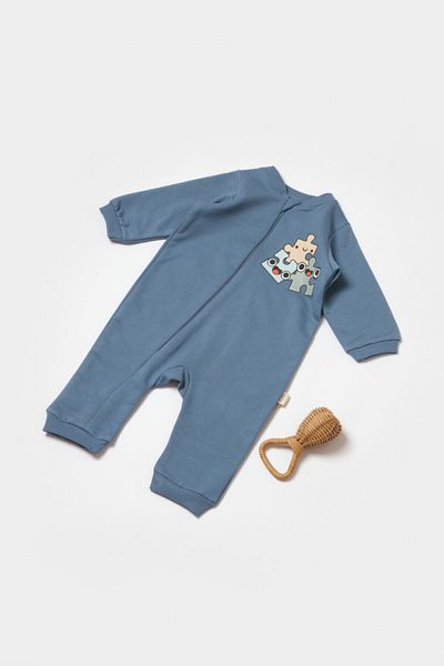 BabyCosy Two Thread Zipper Jumpsuit, Indigo