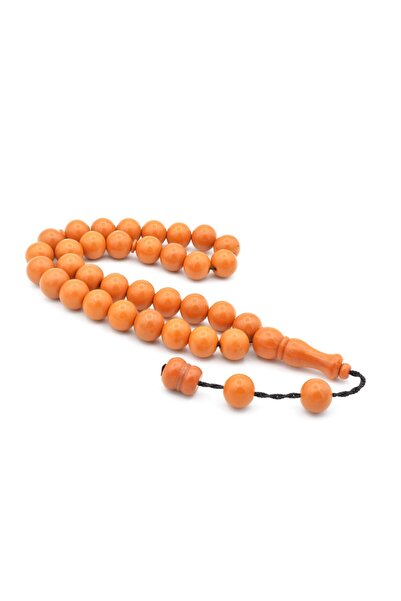 Murty99 Sphere Cut Large Size Orange Fiber Rosary with System