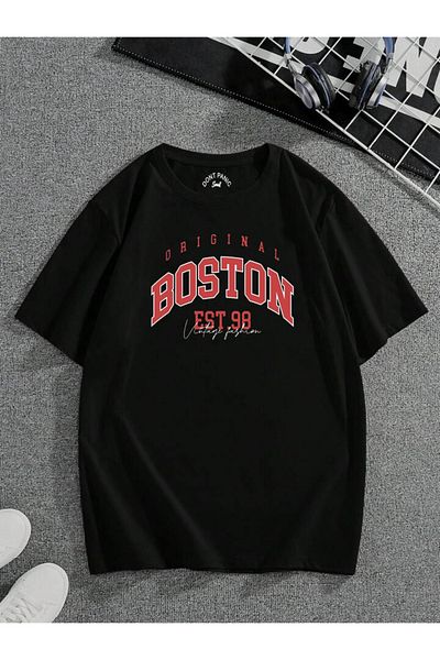 DEEPSENCE Μπλουζάκι BOSTON Unisex Μαύρο Oversize