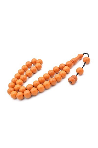 Murty99 Sphere Cut Large Size Orange Fiber Rosary with System
