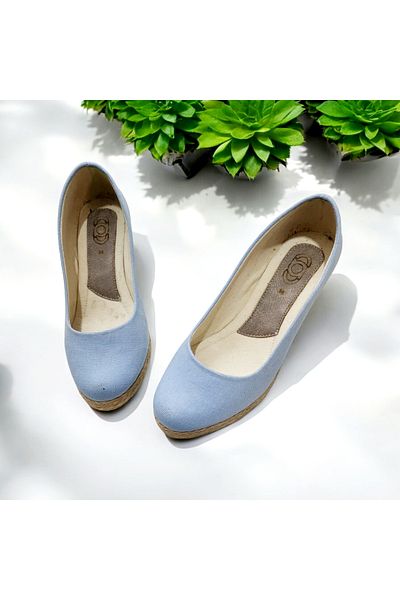 GokceKundura06 Pantofi Damă Paie Model găleată 8 Cm