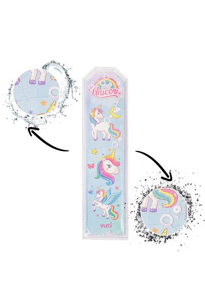 VUKİ Σελιδοδείκτης Unicorn με ασημί και υδατικό σχέδιο