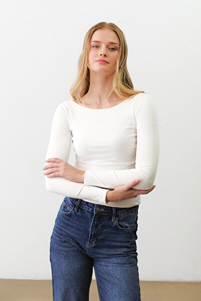 urban focus Kayık Yaka Uzun Kol Body