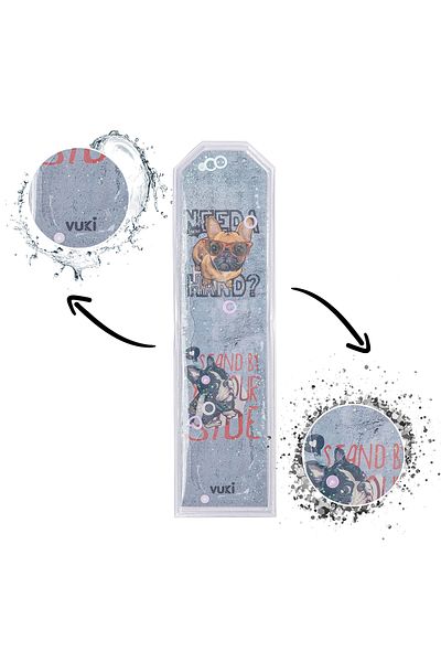 VUKİ Σελιδοδείκτης με μοτίβο σκύλου Glittery Water