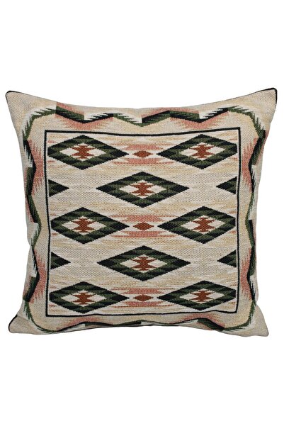 Believe 45*45 Εθνοτικό υφαντό ταπετσαρία - Στάμπα κιλίμ, ζακάρ και μαξιλάρι