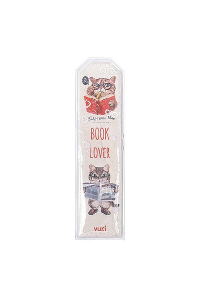 VUKİ Cat Patterned Glitter Water Bookmark