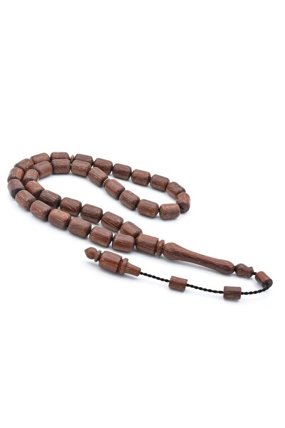 Murty99 Mărgele de rugăciune din lemn de Azobe de dimensiuni mari tăiate în c...