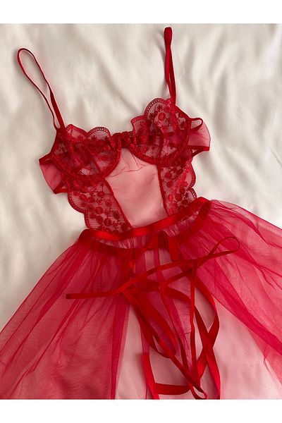 EDLİNGERİE Ειδικό Babydoll για την Ημέρα του Αγίου Βαλεντίνου με λεπτομέρεια Elisa Tutu