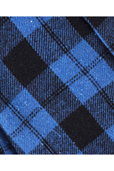 Bonfino Bonfino Cotton Blend Full Sleeves Checked Shirt-Blue