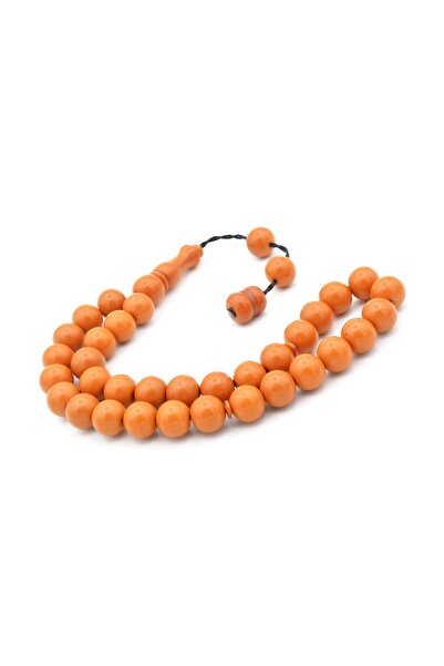 Murty99 Sphere Cut Large Size Orange Fiber Rosary with System