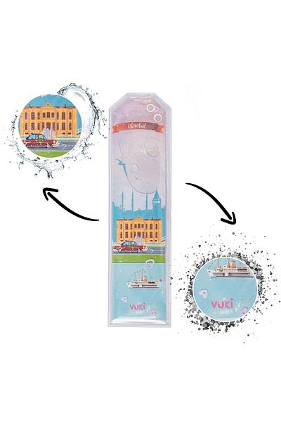 VUKİ Βιβλιοδείκτης Istanbul με μοτίβο Glittery Water