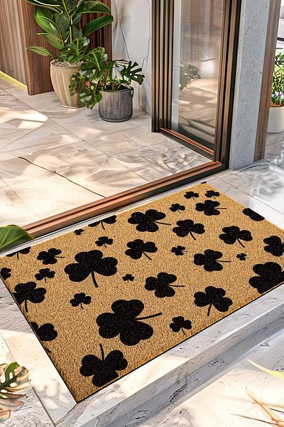 Decovetro Door Mat Clover Patterned Door Mat 40 X 60 cm