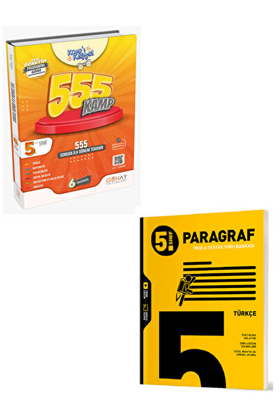 Efsane Yayınları 5.Sınıf Günay İLK Dönem 555 Soruda Kamp Kitapı + 5.Sınıf HIZ...