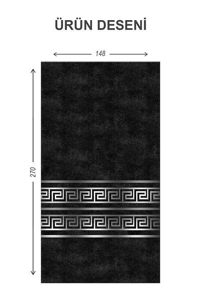 Doruklar Home Collection Blackout Light Proof Blackout High Quality Background Curtain 140 X 270