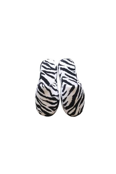 Ender Home Zebra Pattern Towel Bathroom Slippers Home Hotel Slippers Maternity Slippers Thick Sole Slippers