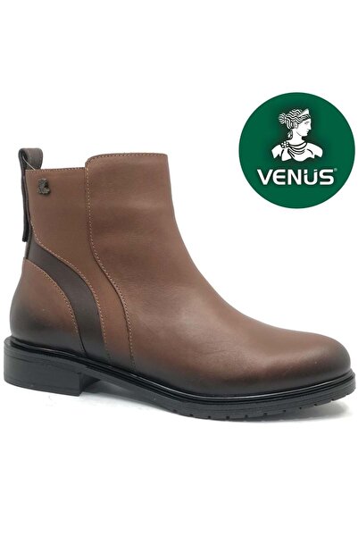 Venüs Mamo Hakiki Deri Düz Kaymaz Taban Ortopedik Kadın Bot TABA