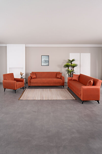 Kilim Mobilya Dove Yüksek Ayaklı 3 2 B Koltuk Takımı Turuncu