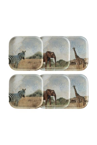 Mudo Concept Wild Square 17cm-6 Plate Set