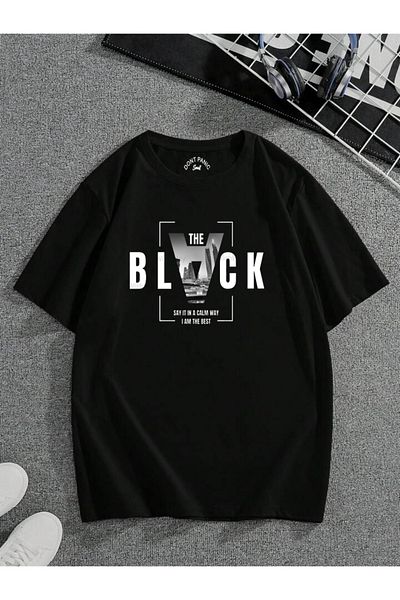 DEEPSENCE Unisex Μαύρο Oversize T-shirt - THE BLACK