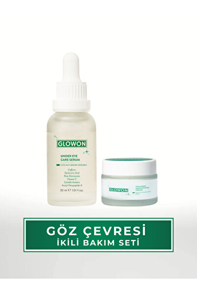 GLOWON Göz Altı Kolajen Serumu Ve Nemlendirici Krem 2'li Avantajlı Set 2x50 ml
