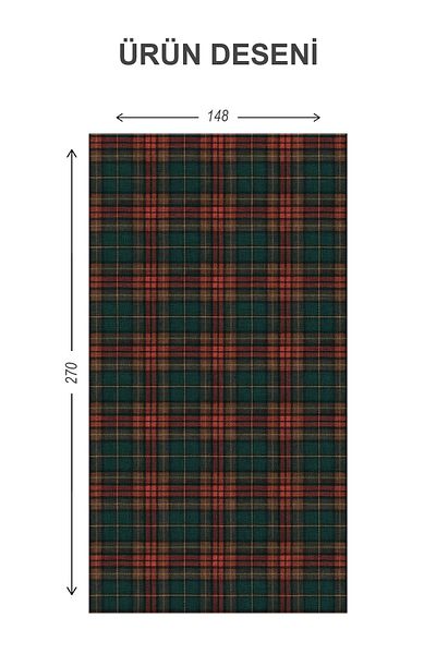 Doruklar Home Collection Blackout Light Proof Blackout High Quality Background Curtain 140 X 270
