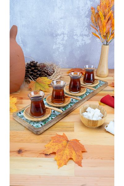 Bambum Leaf Colored Kangaroo Rectangular Tray