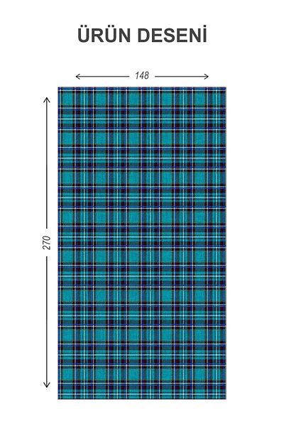 Doruklar Home Collection Blackout Light Proof Blackout High Quality Background Curtain 140 X 270
