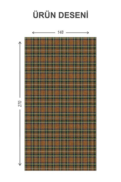 Doruklar Home Collection Blackout Light Proof Blackout High Quality Background Curtain 140 X 270