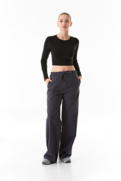 Fulla Moda Pantaloni Palazzo cu buzunar elastic în talie