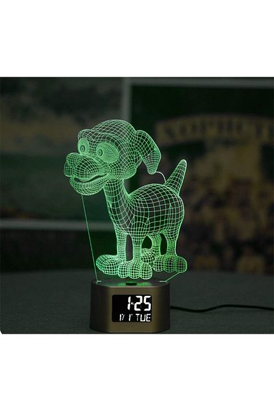 COOYA Desk LED Alarm Clock Shaped Funny Games Changing Shapes Multifunctional Alarm Clock Cute Puppy