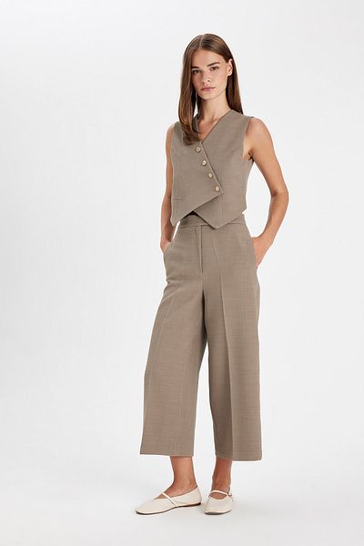 DeFacto Culotte Double Pocket High Waist Straight Leg Pants