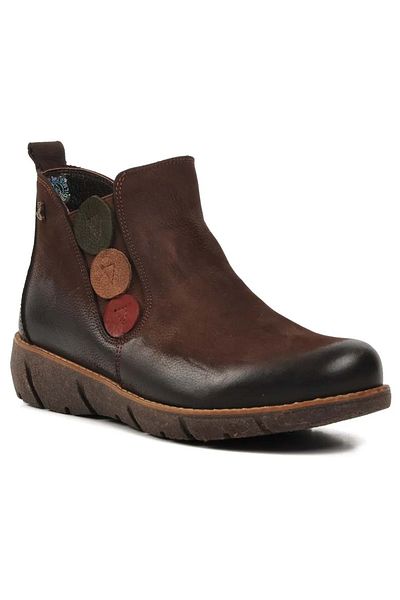 Venüs Şeb Genuine Leather Flat Non-Slip Sole Orthopedic Women's Boots Brown