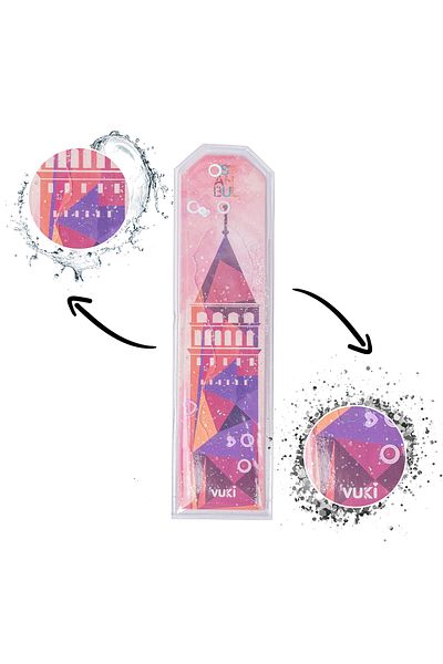 VUKİ Βιβλιοδείκτης Istanbul με μοτίβο Glittery Water