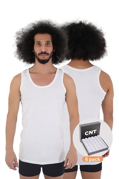 CNT Men's Undershirt Cotton Basic 6-Piece Premium Pack