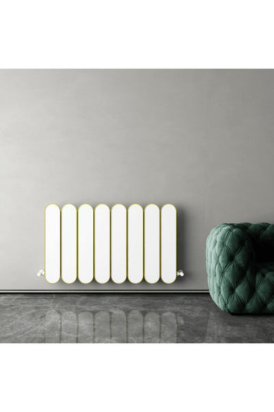 Magico Double Yatay Alüminyum Radyatör Modern Tasarım Beyaz 60 x 99,5 cm
