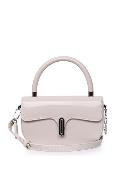 Matmazel Γυναικεία τσάντα χεριού και ώμου Mintaka Ice White