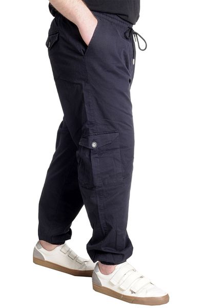 ModeXL Ленен карго джогър Mode Xl Plus Size Valencia 21911 Тъмносин