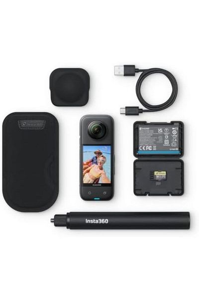 Insta360 مجموعة كاميرا أكشن للغواصين بزاوية 360 درجة X3
