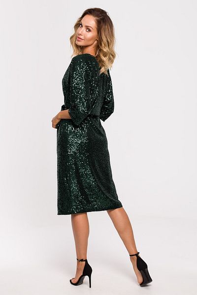 Made of Emotion Rochie cu paiete de lungime medie